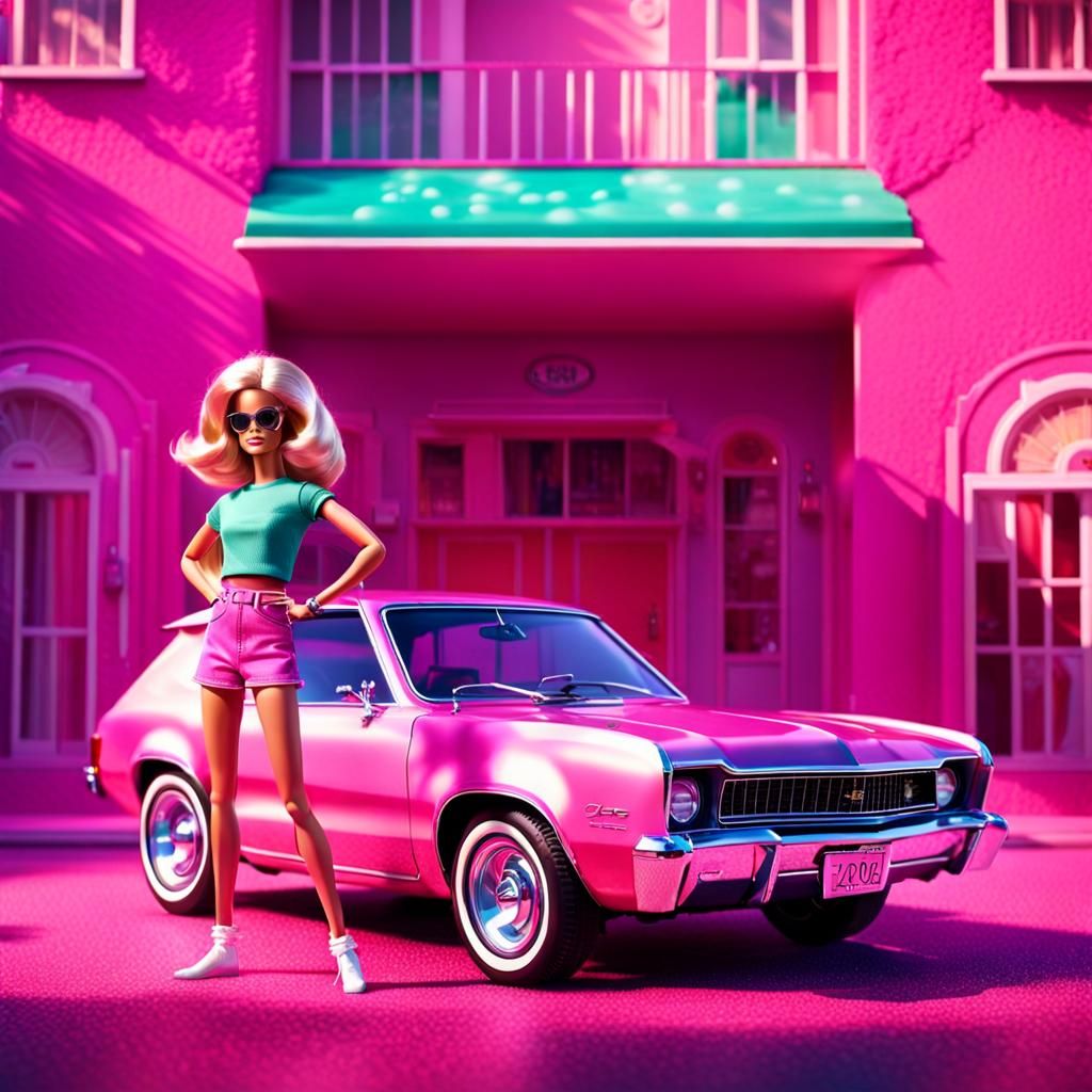 Barbie and Her Groovy 70s Gremlin, CG Render