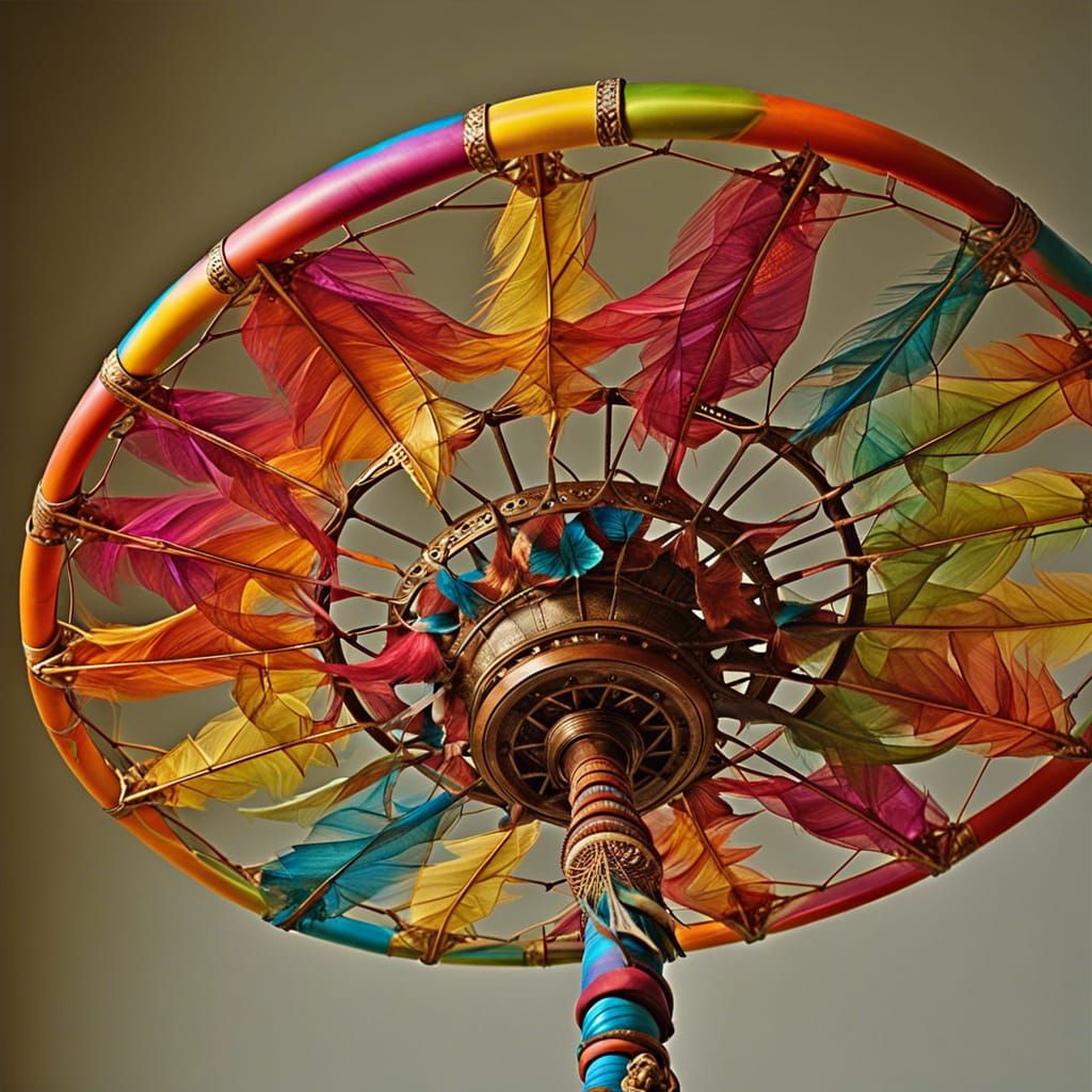 Surreal Dreamcatcher Ceiling Fan in Baroque Style