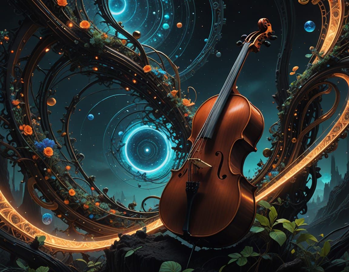 Ethereal Symphony in a Majestic Violin