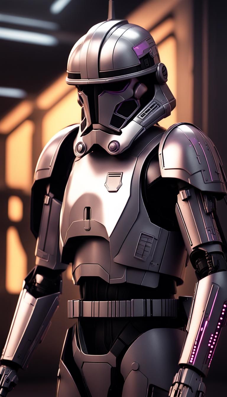 Imperial Shadow Trooper in Futuristic Sci-Fi Armor