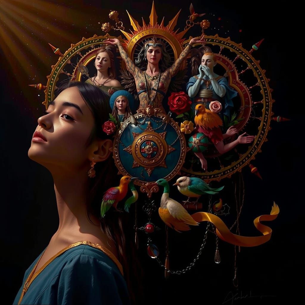 Masterpiece Painting of Beauty and Truth