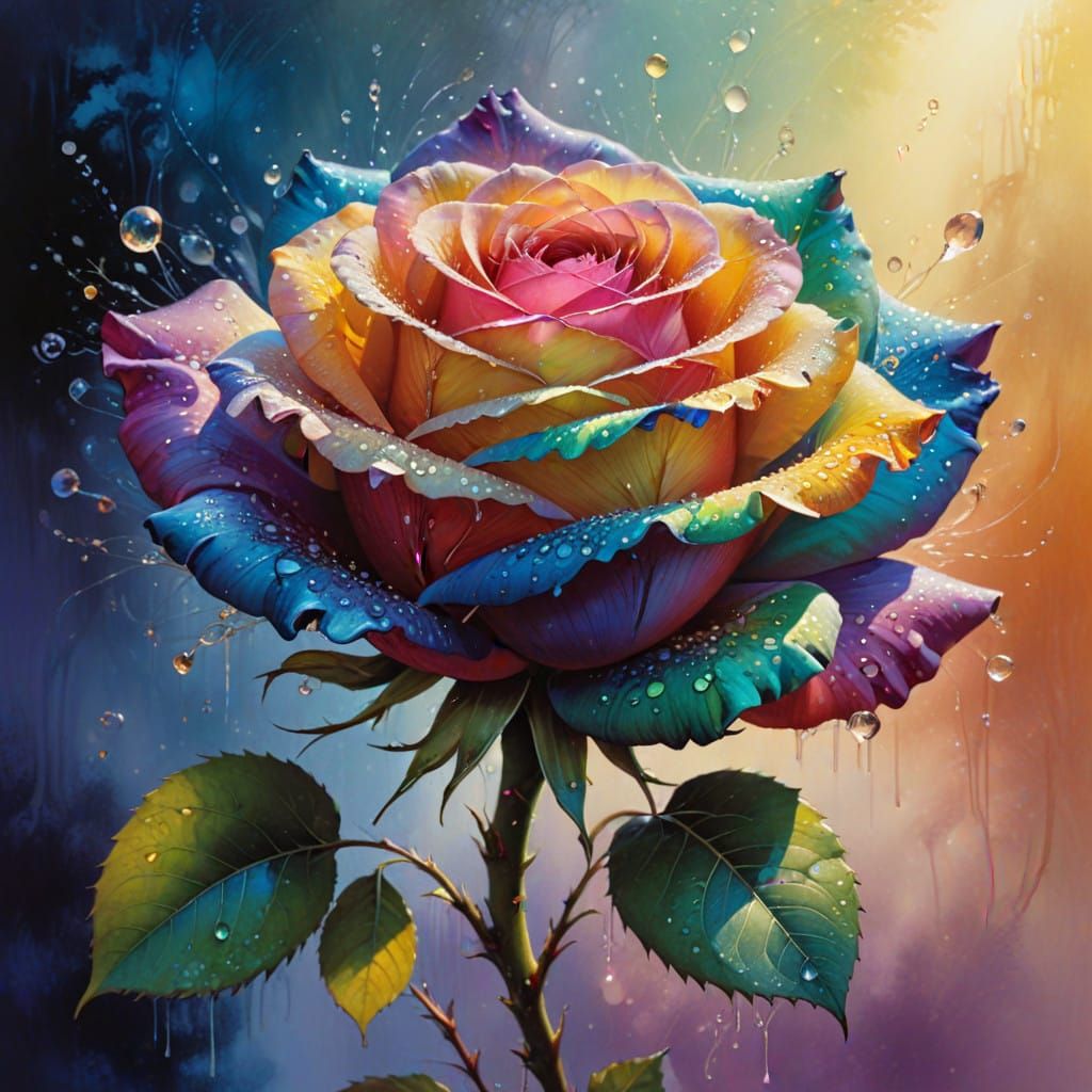 Majestic Sparkling Rose in Vibrant Colors