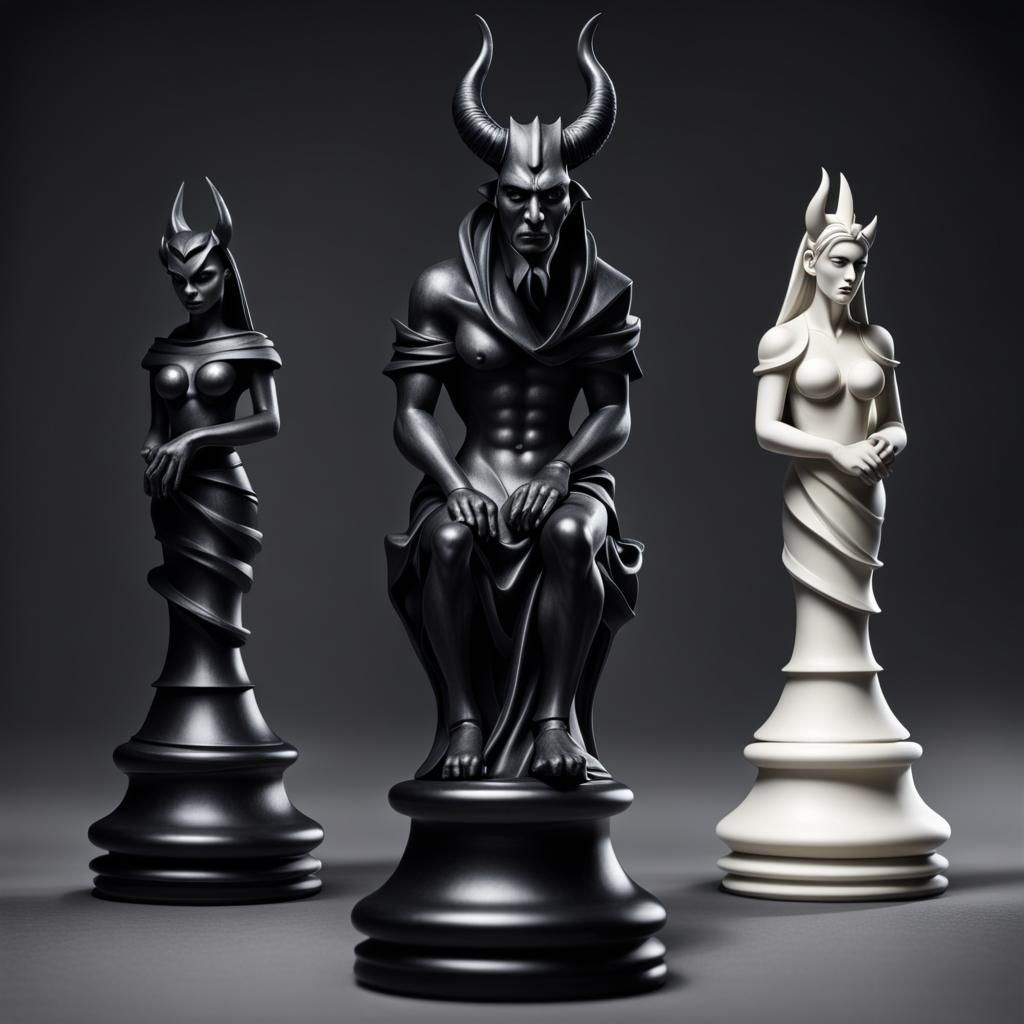 The Devil and God: Inspired Chess Pieces