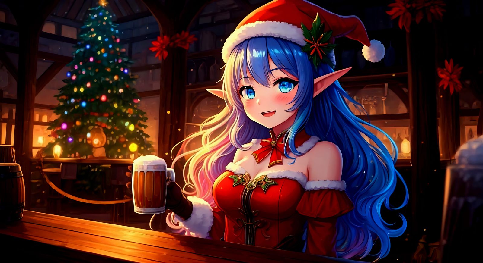 New Year Celebrations at a Fantasy Tavern