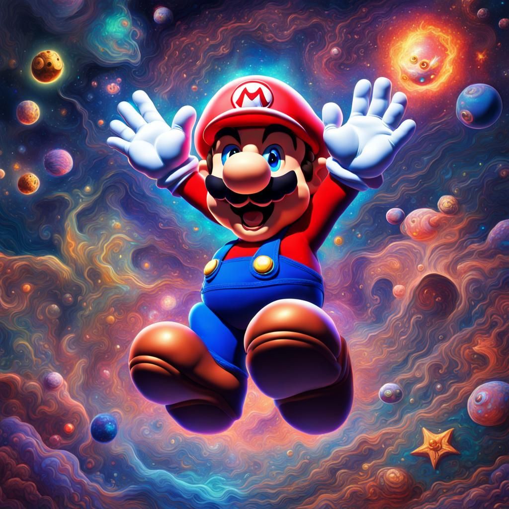 Super Mario's Bad Trip: a Holographic Illustration