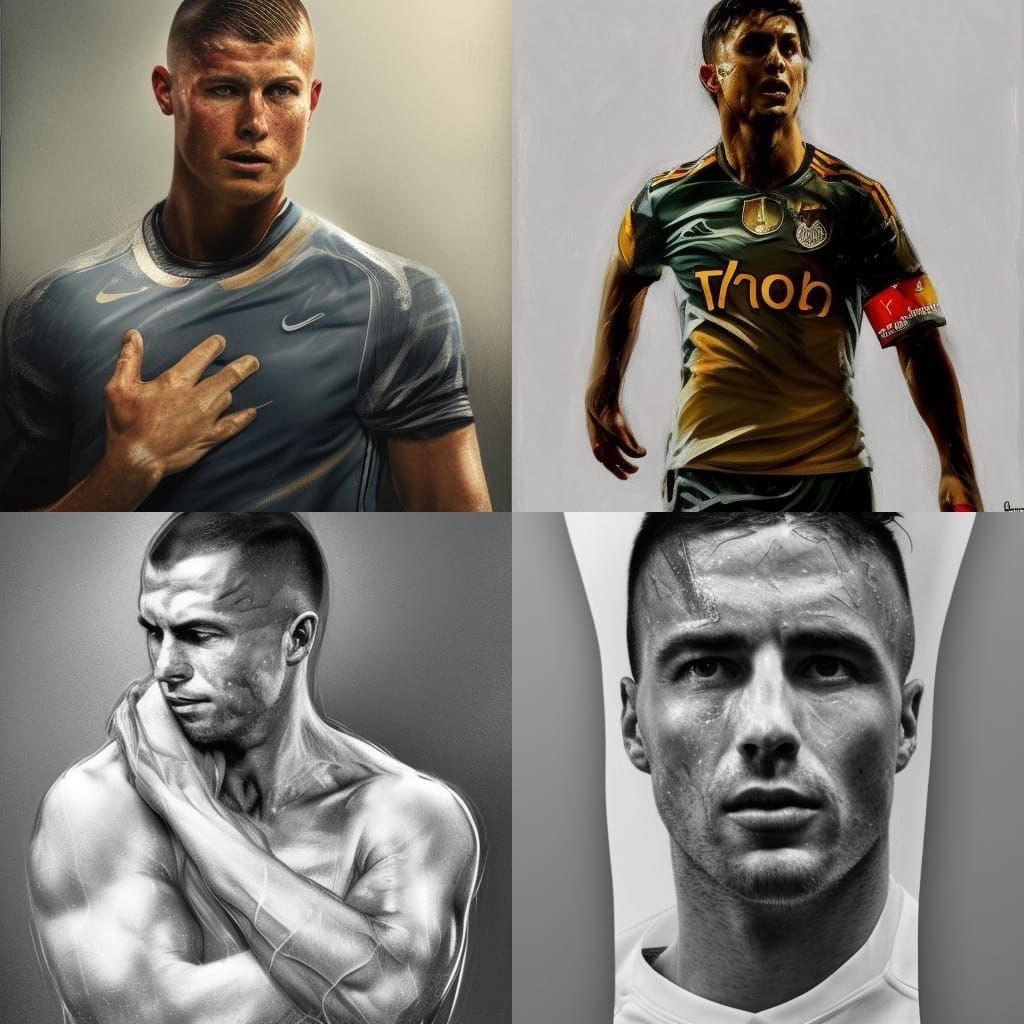 Detailed Portrait of Man with Broken Arm