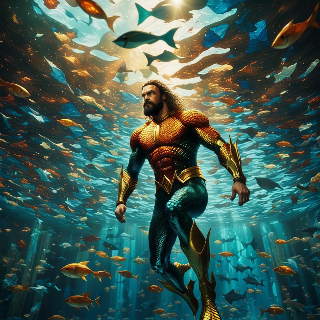 Aquaman in a Sea of Stained Glass