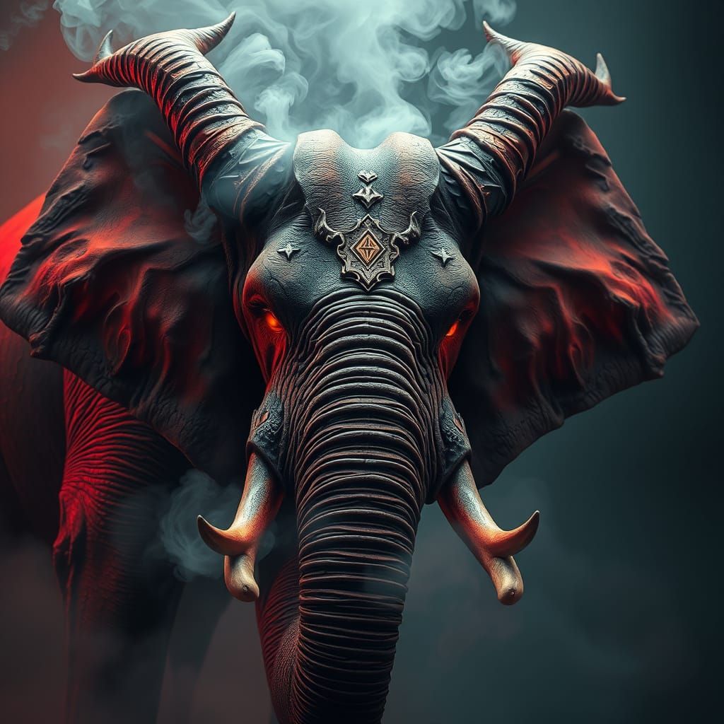 Ferocious Hell Elephant with Infernal Runes