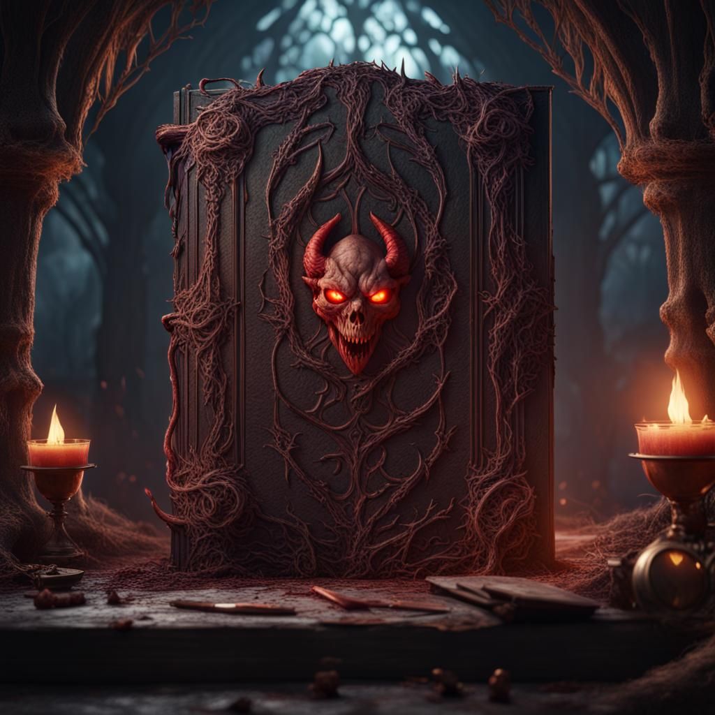 Demonic Underworld Grimoire: Detailed Matte Painting
