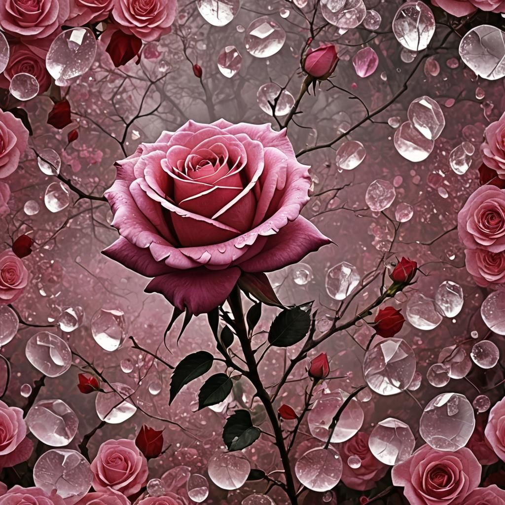 Spiritual Journey: Roses, Crystals, and Healing Light