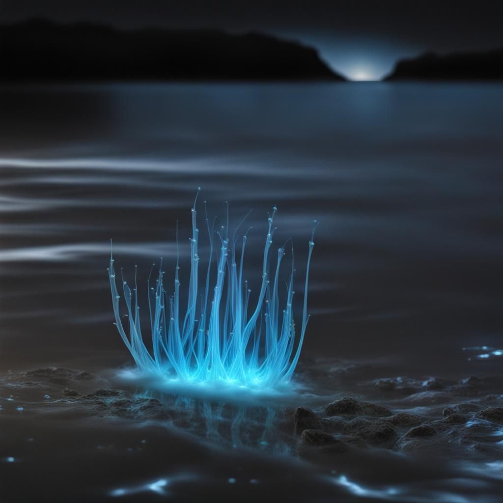 Realistic 32k Bioluminescence Photography