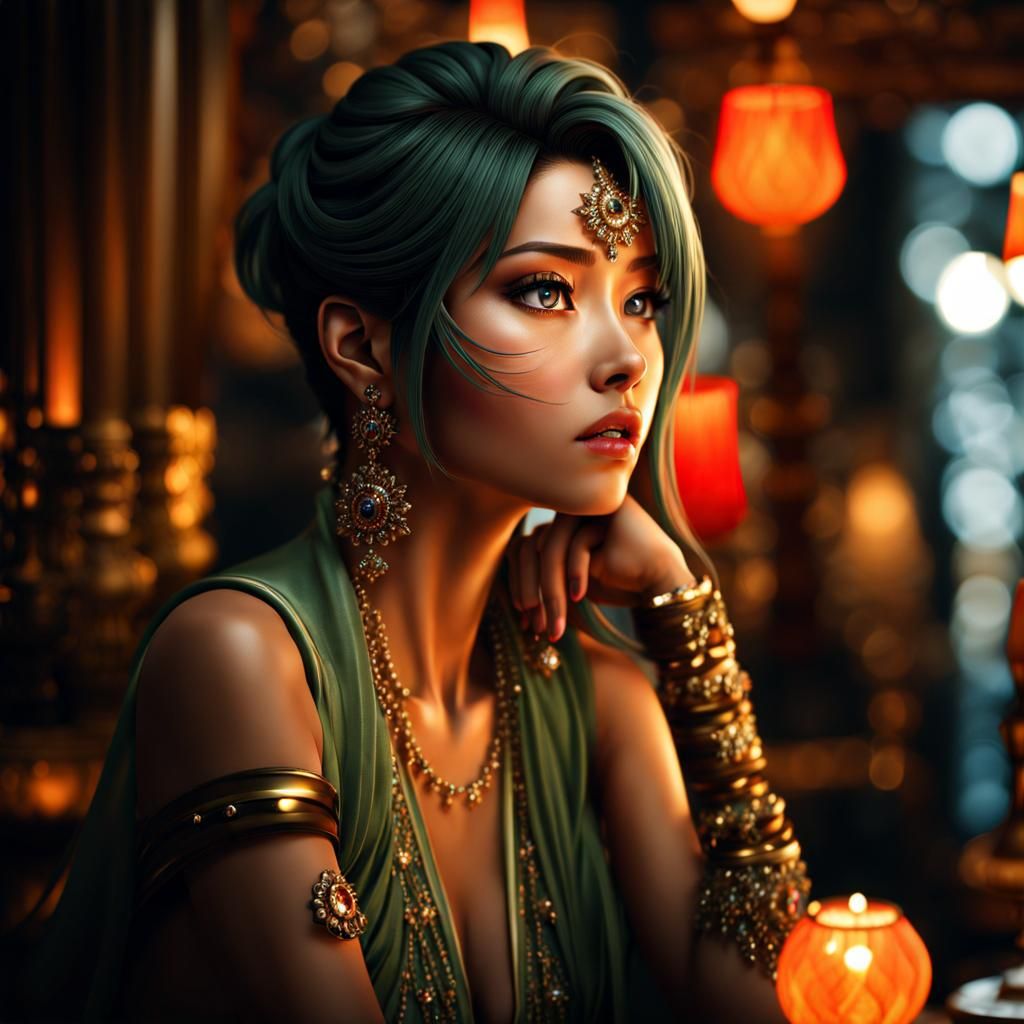 Attractive Woman with Expressive Look in High Resolution