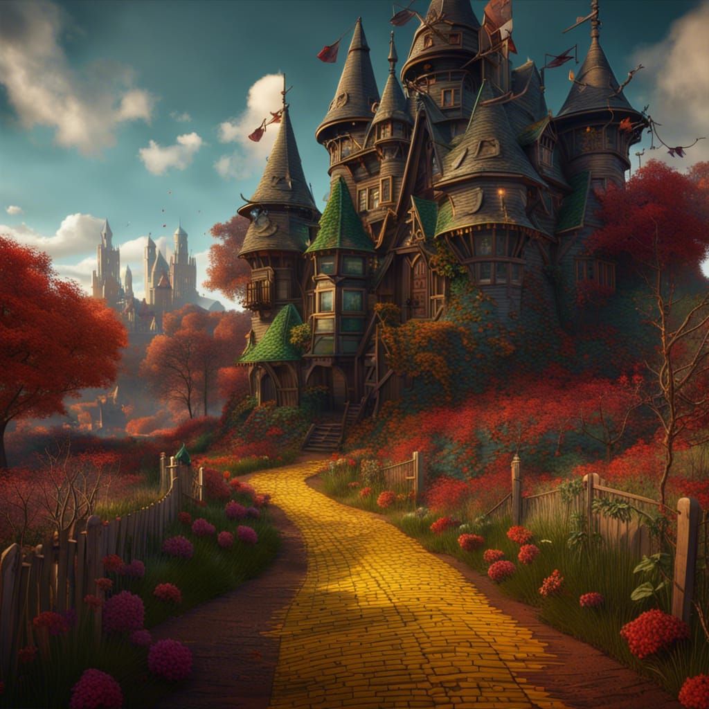 Fantastical Wizard of Oz Matte Painting