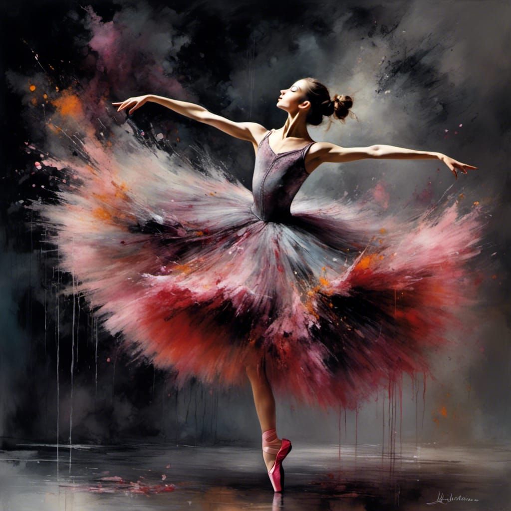Ethereal Ballet Dancer's Dramatic Pose