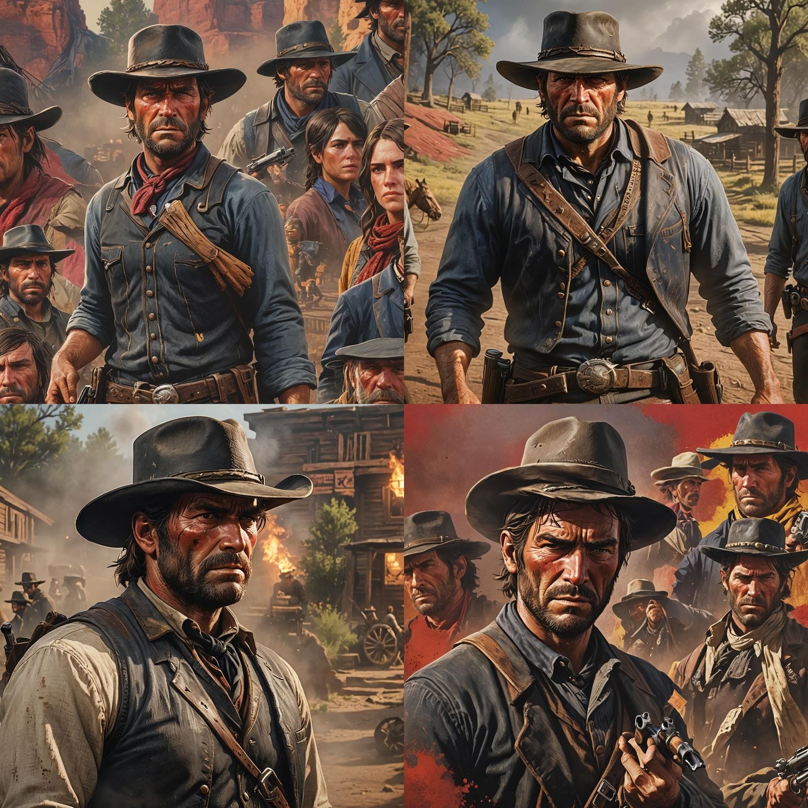 Hyperrealistic Red Dead Redemption 2 Characters
