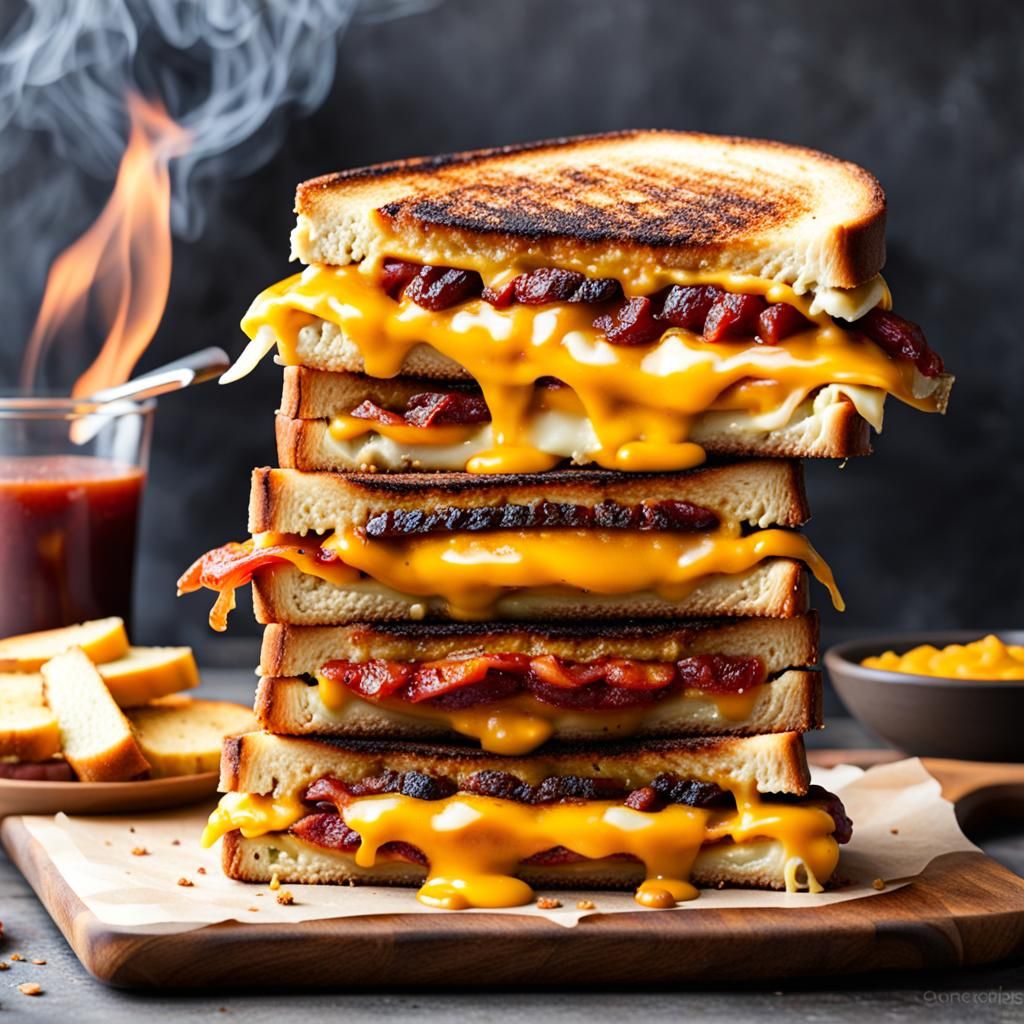Grilled Cheese Inferno: An AI Interpretation