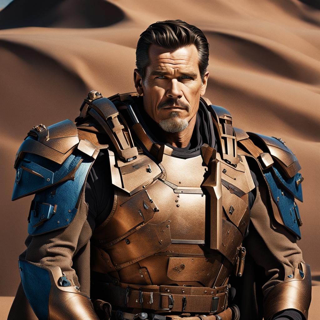 Desert Warrior Portrait in Sci-Fi Style