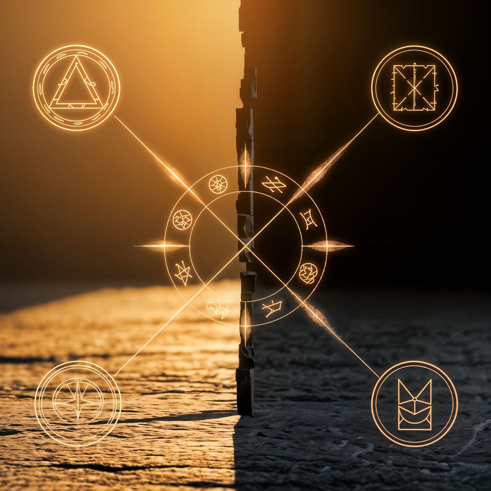 Mysterious Glyphs in Light and Shadow