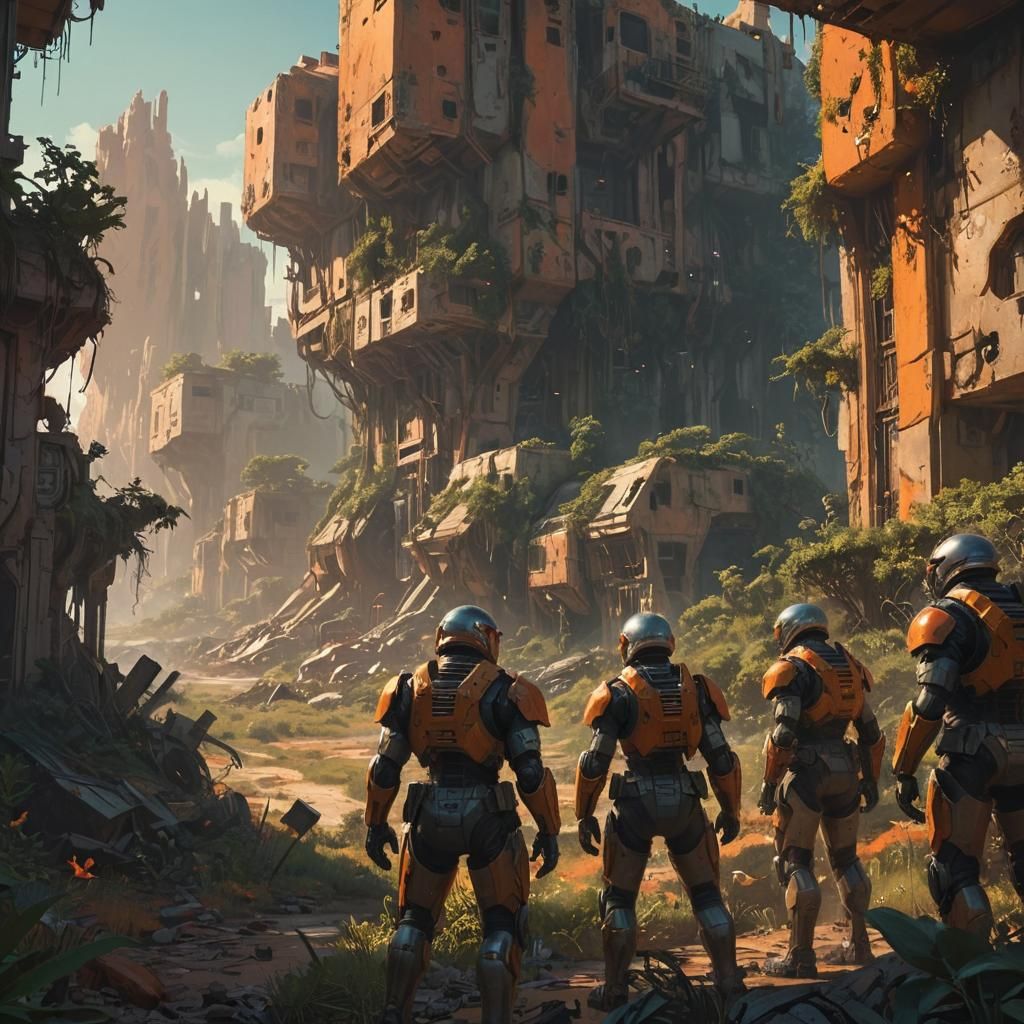 Sci-Fi Soldiers Discover Abandoned Colony