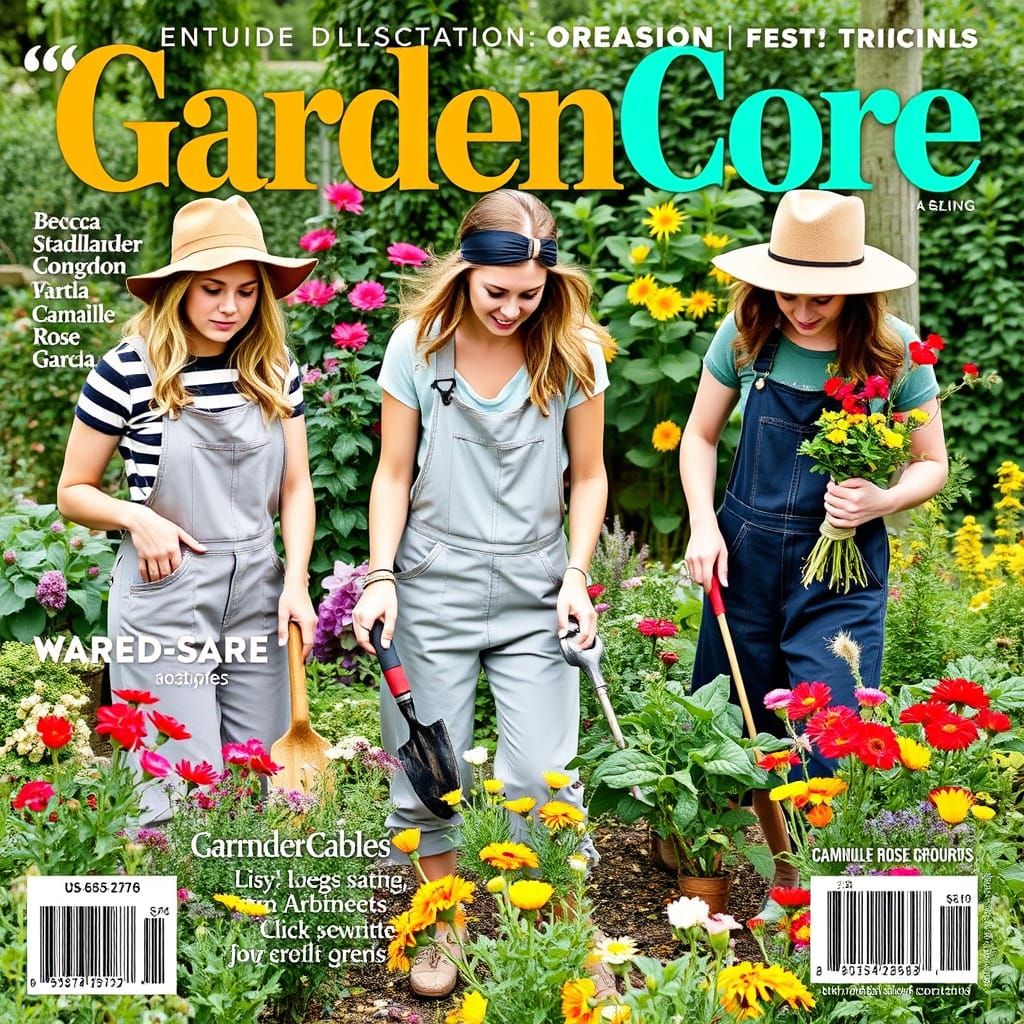 GardenCore Magazine Cover with Women Gardening