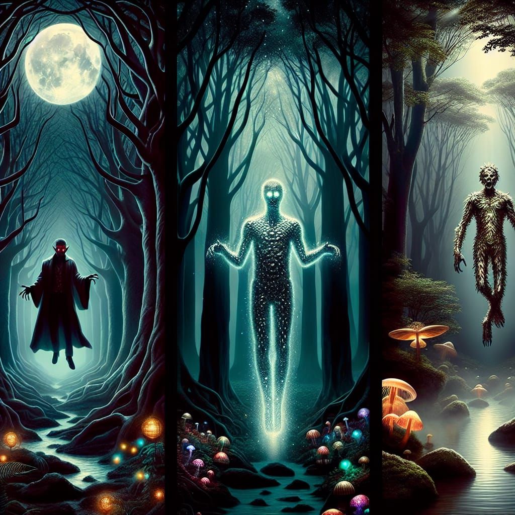 Mythical Monsters in Enchanted Forest