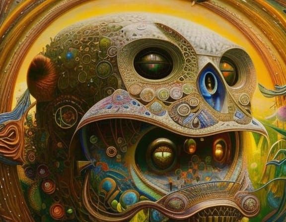 Inner Life: Artist's Alternate Reality as Oil Painting