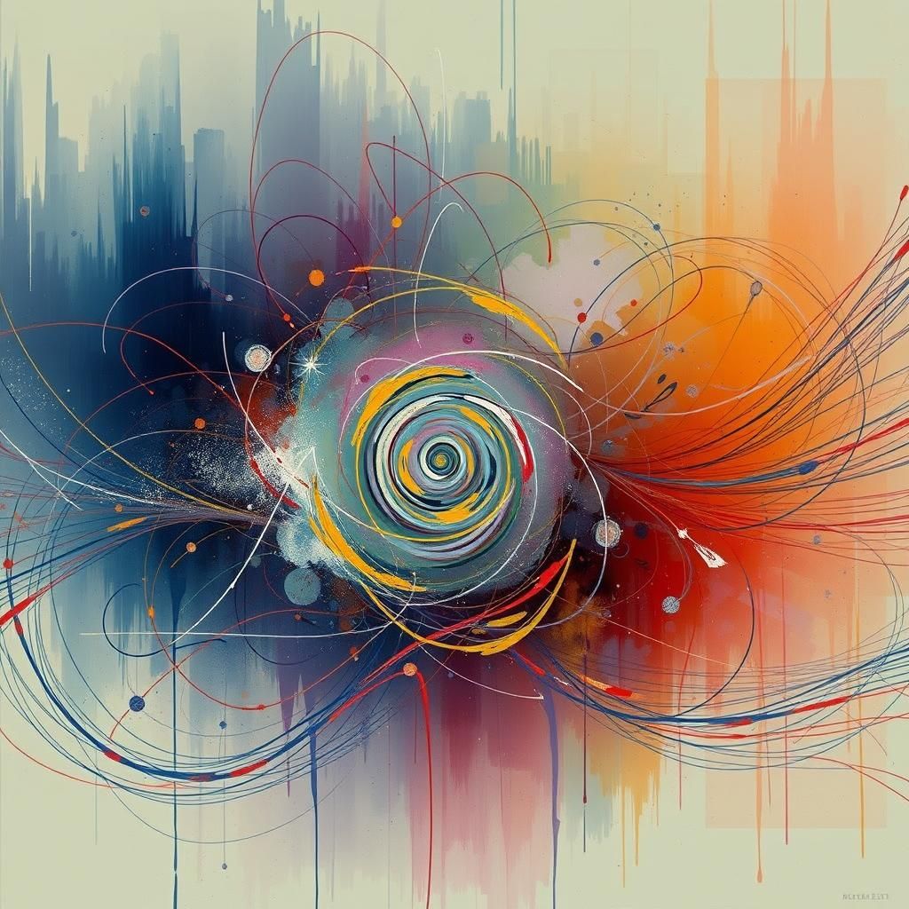 Dynamic Abstract Expressionist Art with Bold Brushstrokes