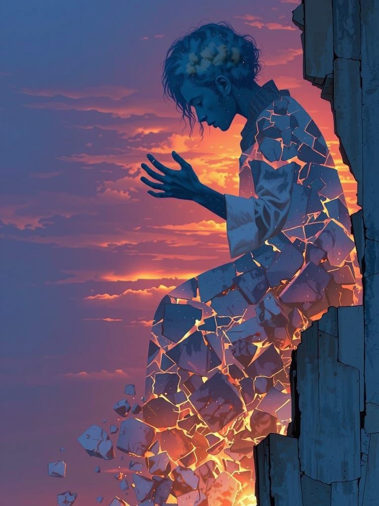 Silhouette Against Invisible Force, Caught Between Worlds