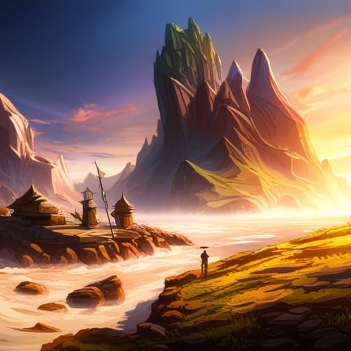 Detailed Action Anime Concept Art