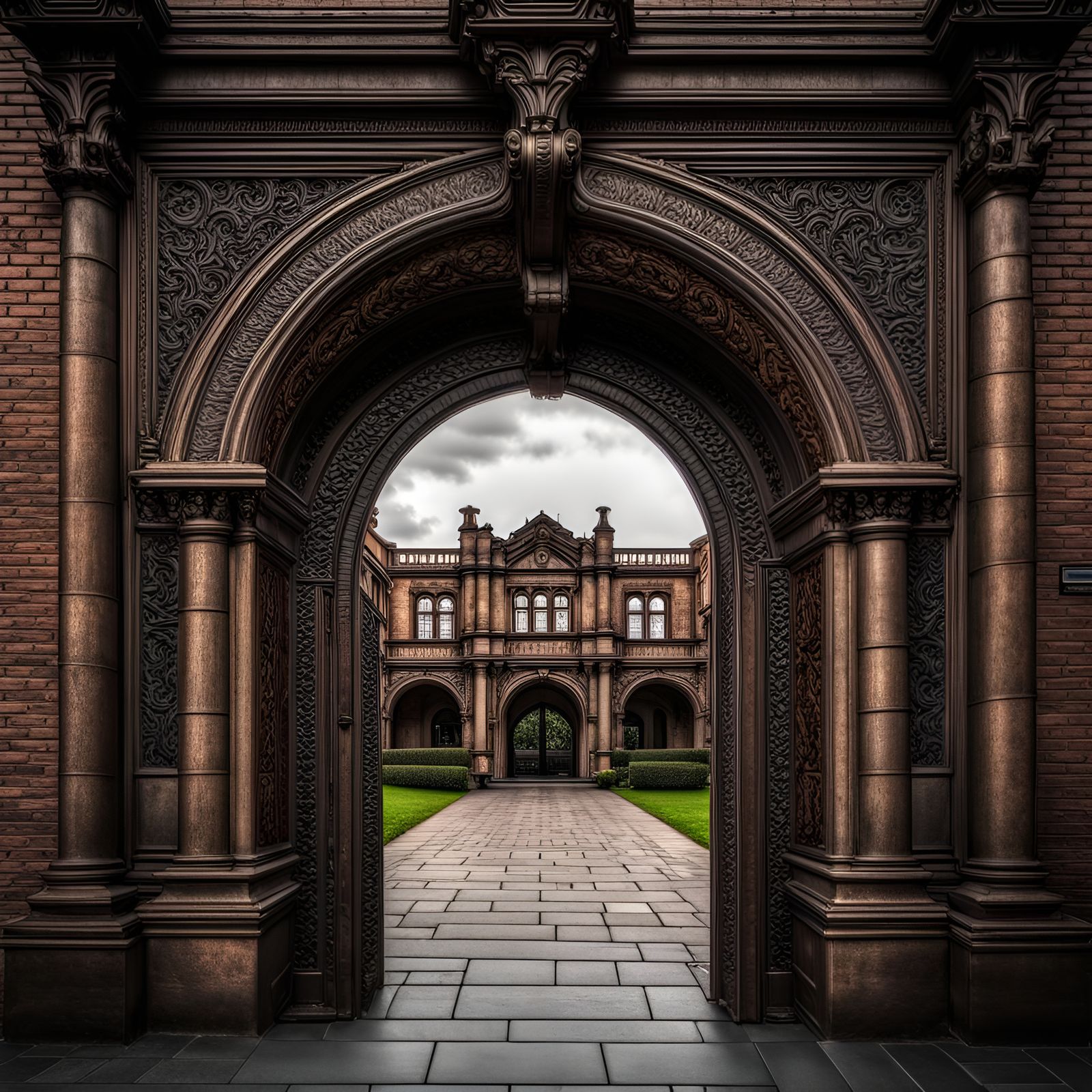 The Doors Performing Framed by Ornate Archway