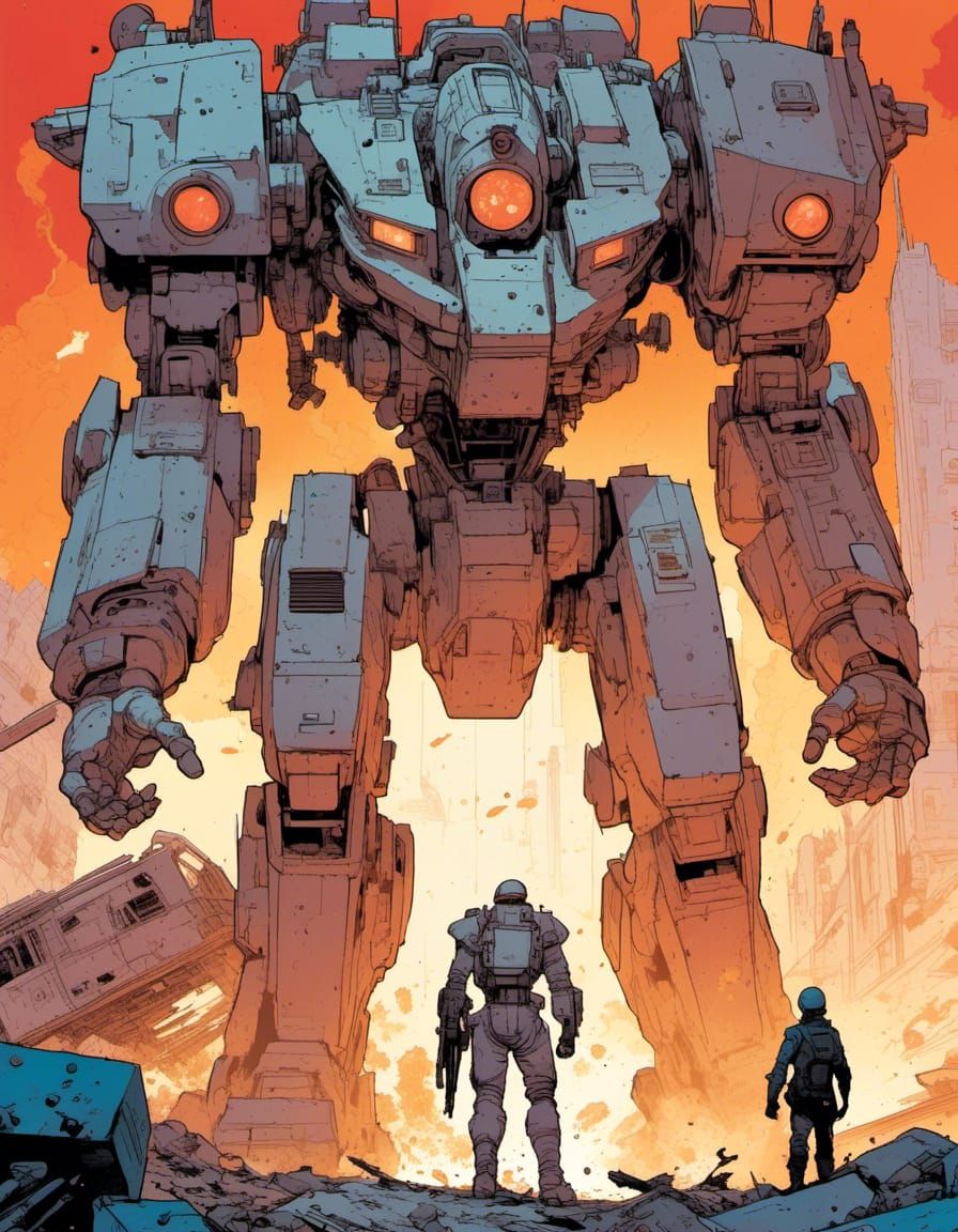 Epic Mech Battle Against World's End