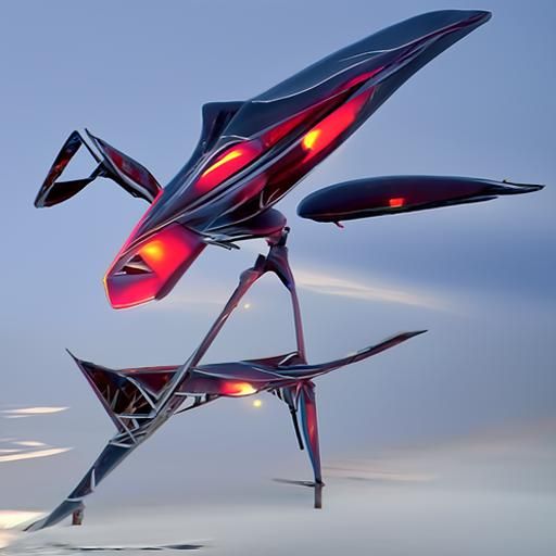 Alien Spaceship with Volumetric Lighting in 3D