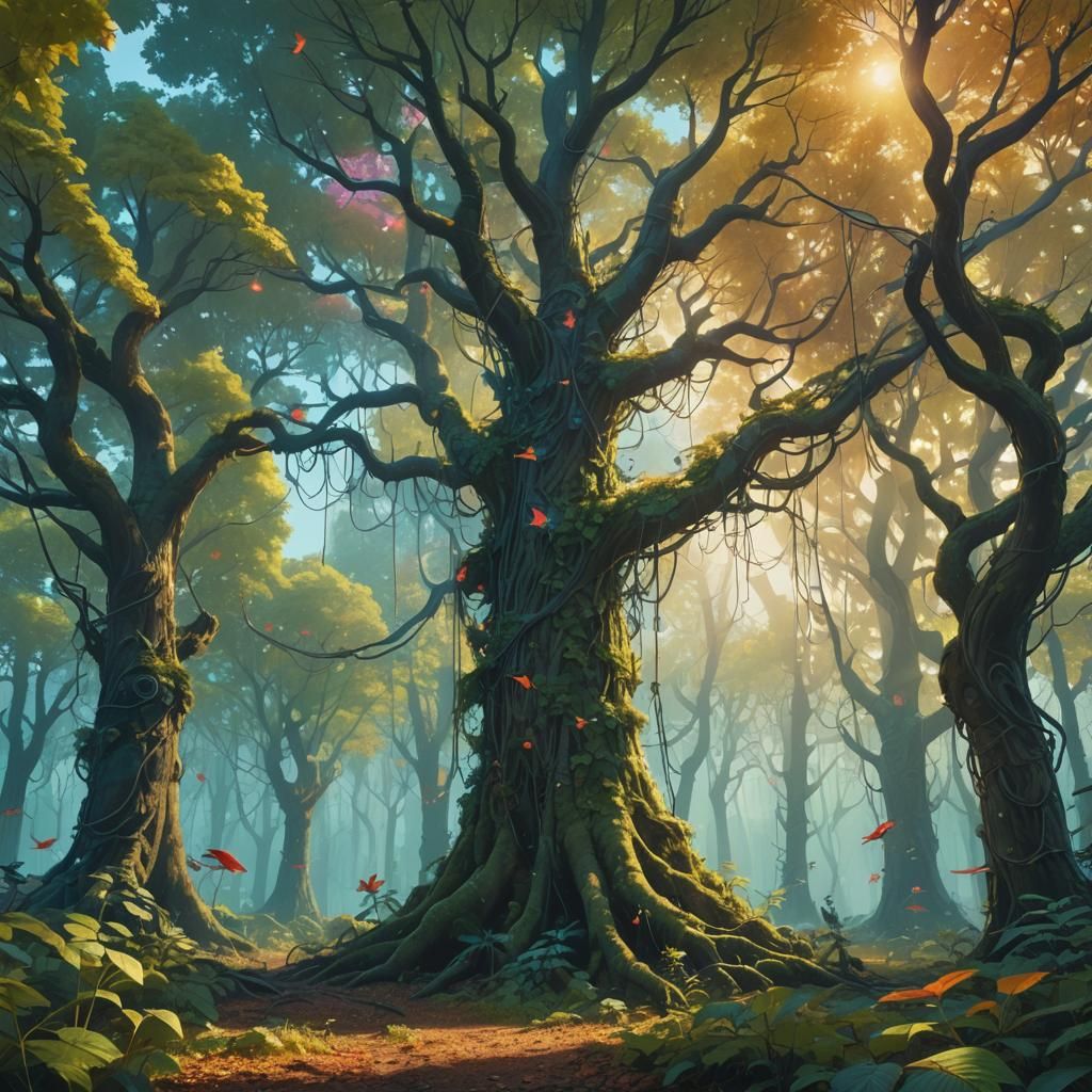 Enchanted Forest: A Surreal Digital Painting