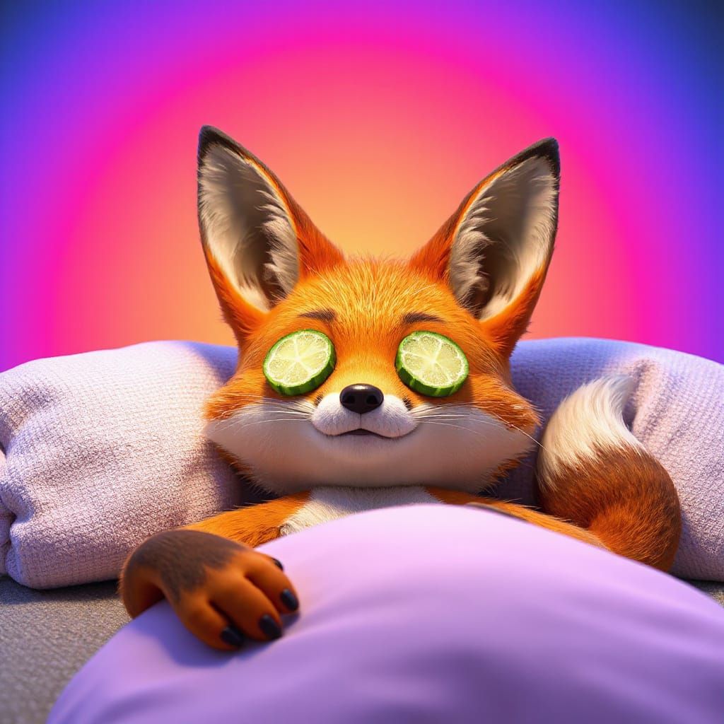 Fox Relaxation at Spa in Pixar Style