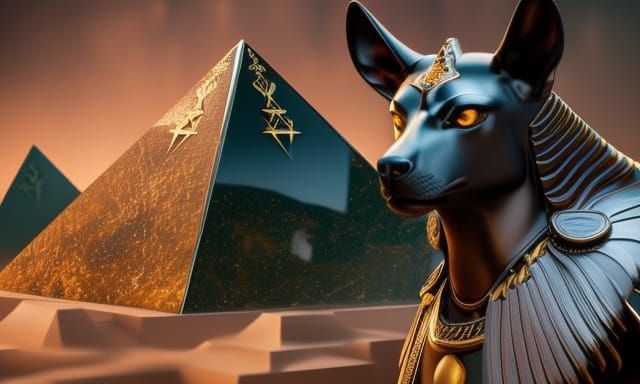Anubis Portrait in Dark Fantasy Style