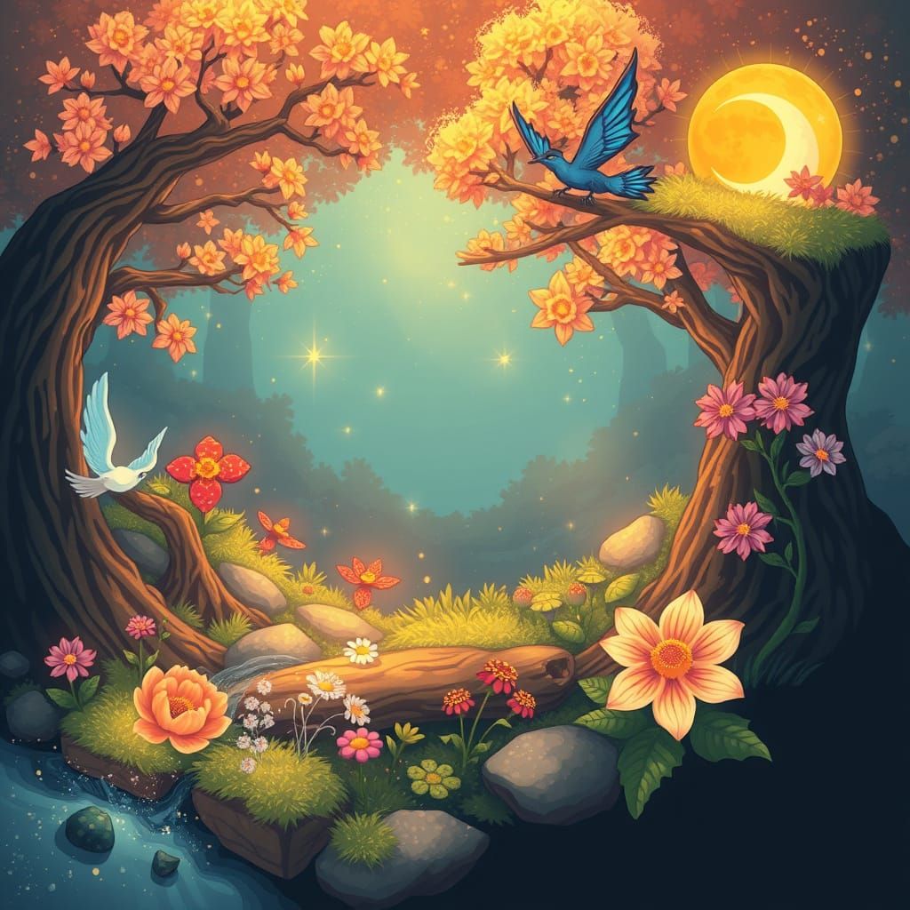 pretty emblems of nature fantasy and music fire emblem style