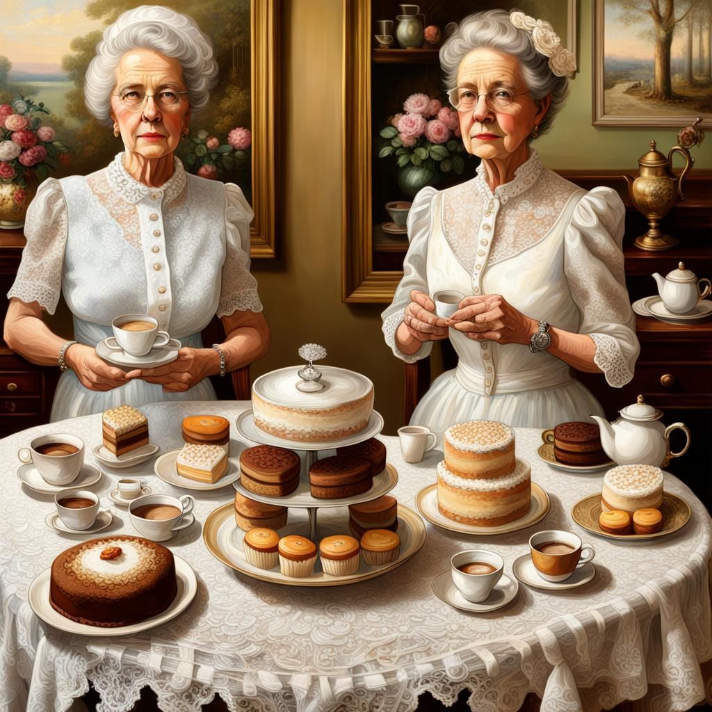 Hyperdetailed Coffee Room Scene in Tonalism Art