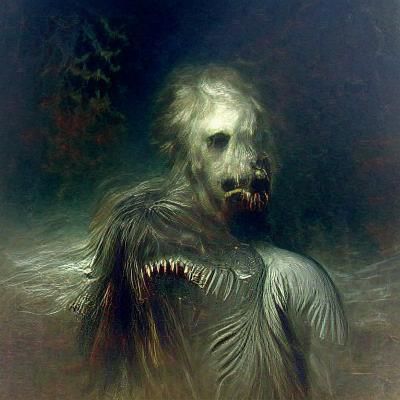 Horrific Skin Walker in Dark Fantasy Style