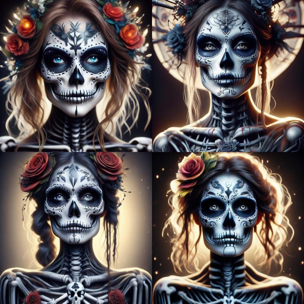 Day of the Dead Skeleton Close-Up