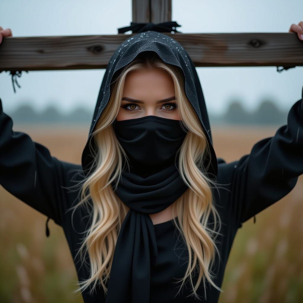 Dystopian Scarecrow: A Hyperrealistic Portrait