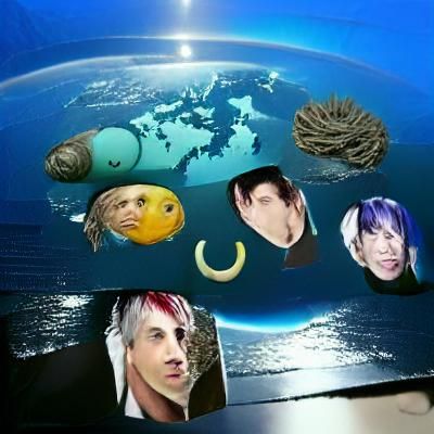 Mariana Trench Deep Sea Creatures with Planets