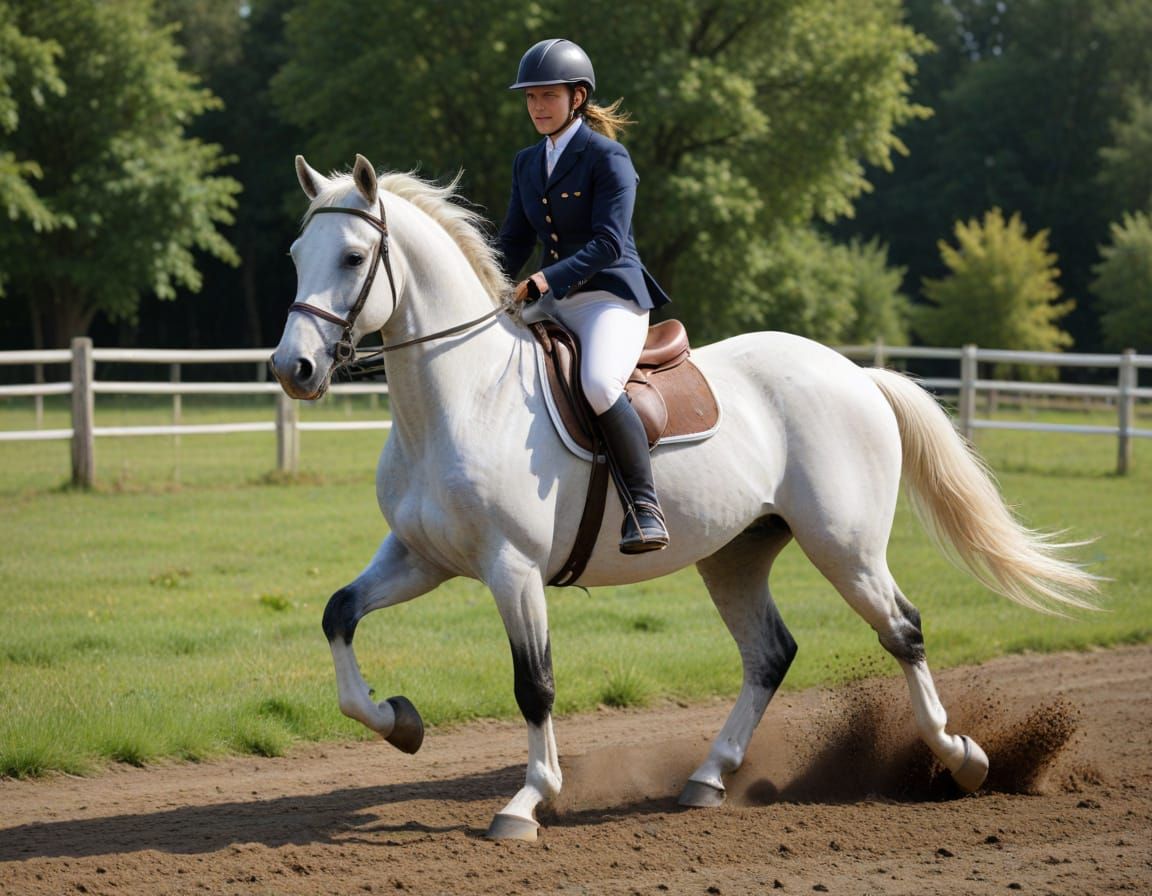 Lipezzaner Horses and Riders in Majestic Display