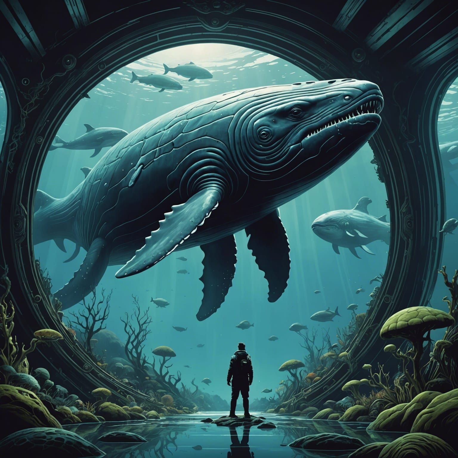 Grimdark Retrofuturist Whale, Mosquito, and Tardigrade