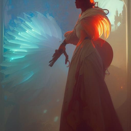 One-Armed Queen's Offering: Hyperdetailed Concept Art