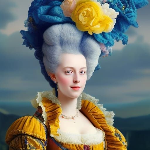 Epic Portrait of Marie Antoinette in Digital Painting