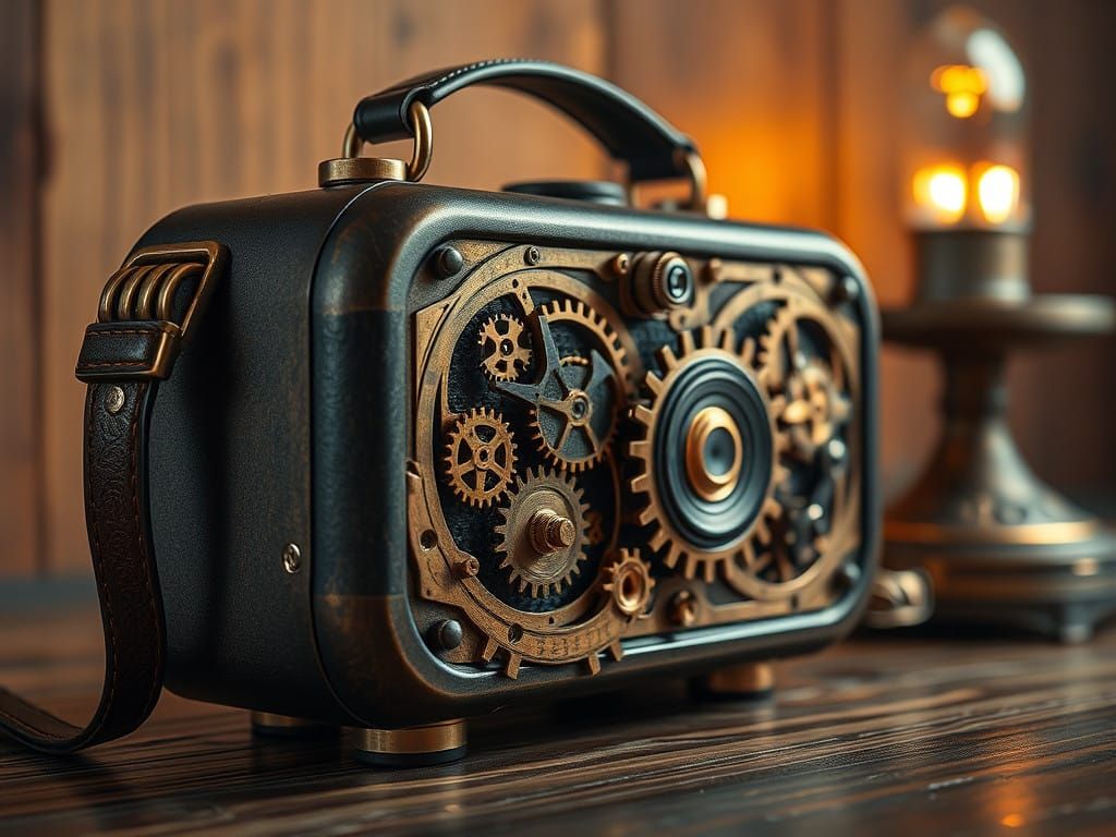 Steampunk Bluetooth Speaker in Brass and Copper