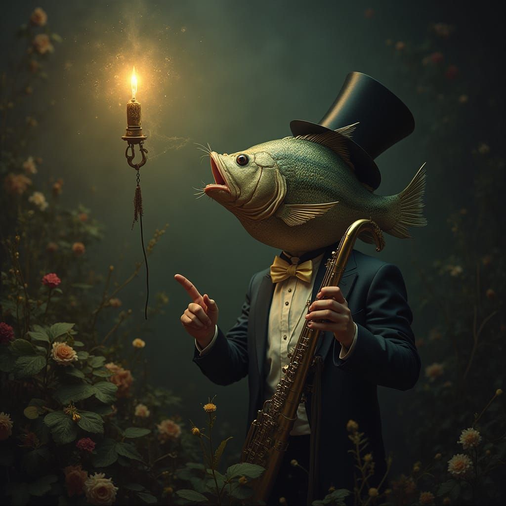 Sole Fish Sings Jazz as the Godfather in Surreal Fantasy