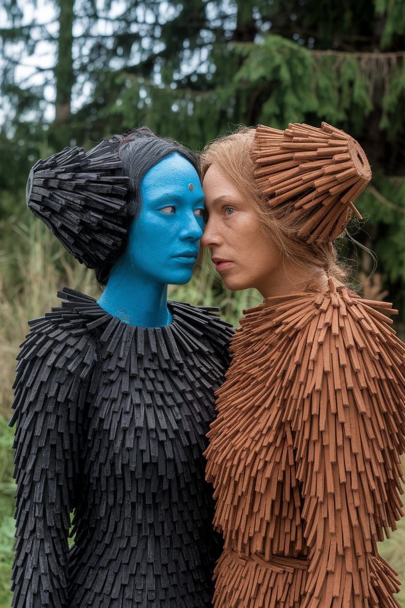 Where They Touched Split-Infinity in Their Clothes Carved fr...