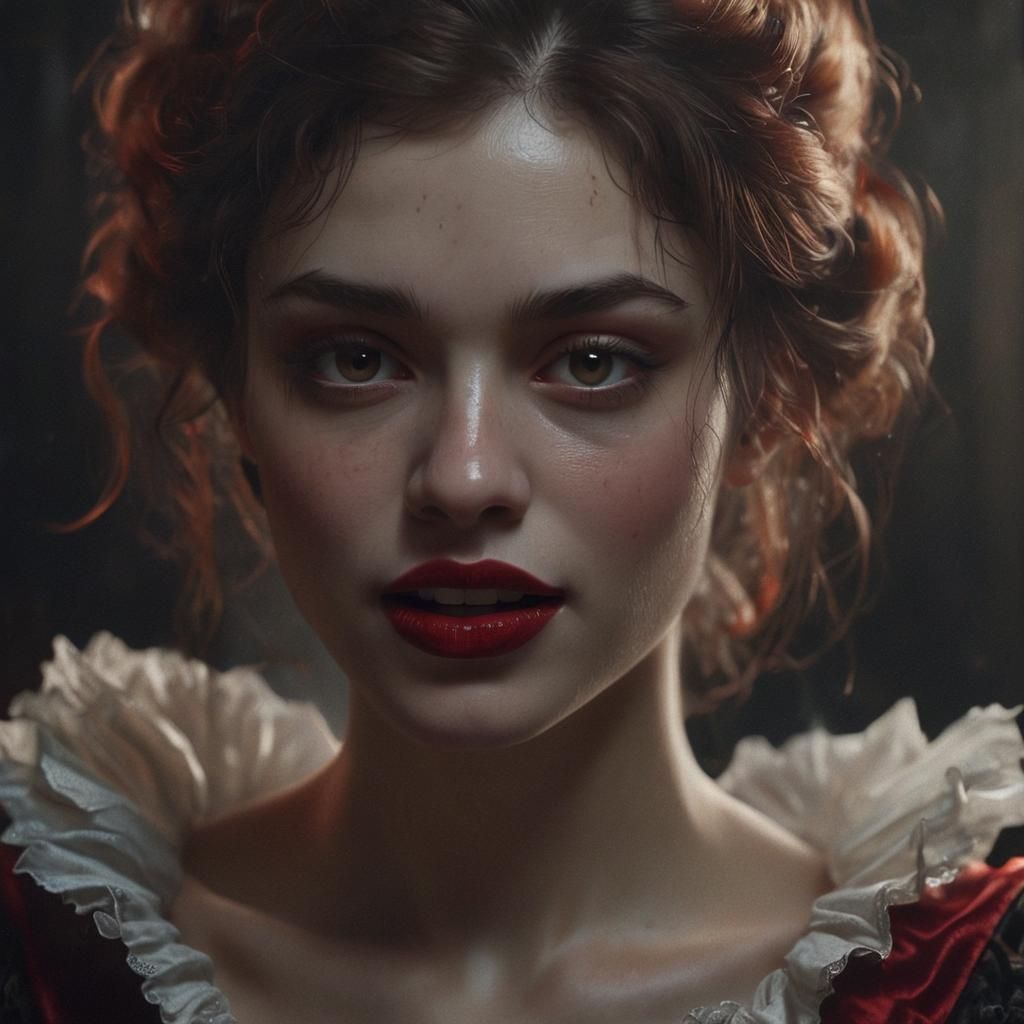 Mysterious Woman Portrait in Dark Fantasy Style