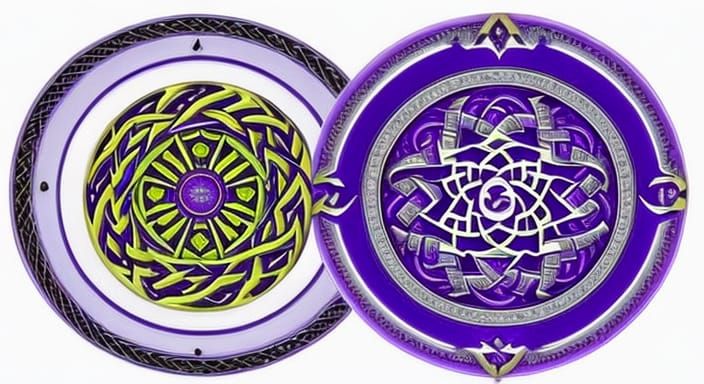 Pisces Fractal Celtic Armor with Chakra Elements